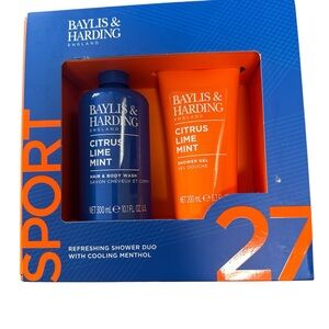 Bayliss & Harding sport shower duo, citrus lime mint, hair/body wash, shower gel